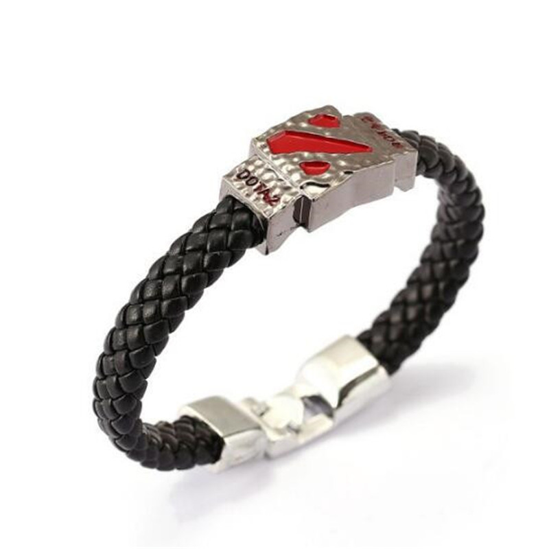 12pcs/lot Game Jewelry Dota 2 Bracelet Leather Dota 2 Logo Keepsake Black Bracelets Bangles Jewelry Wristband masculina Souvenir
12pcs/lot Game Jewelry Dota 2 Bracelet Leather Dota 2 Logo Keepsake Black Bracelets Bangles Jewelry Wristband masculina Souvenir