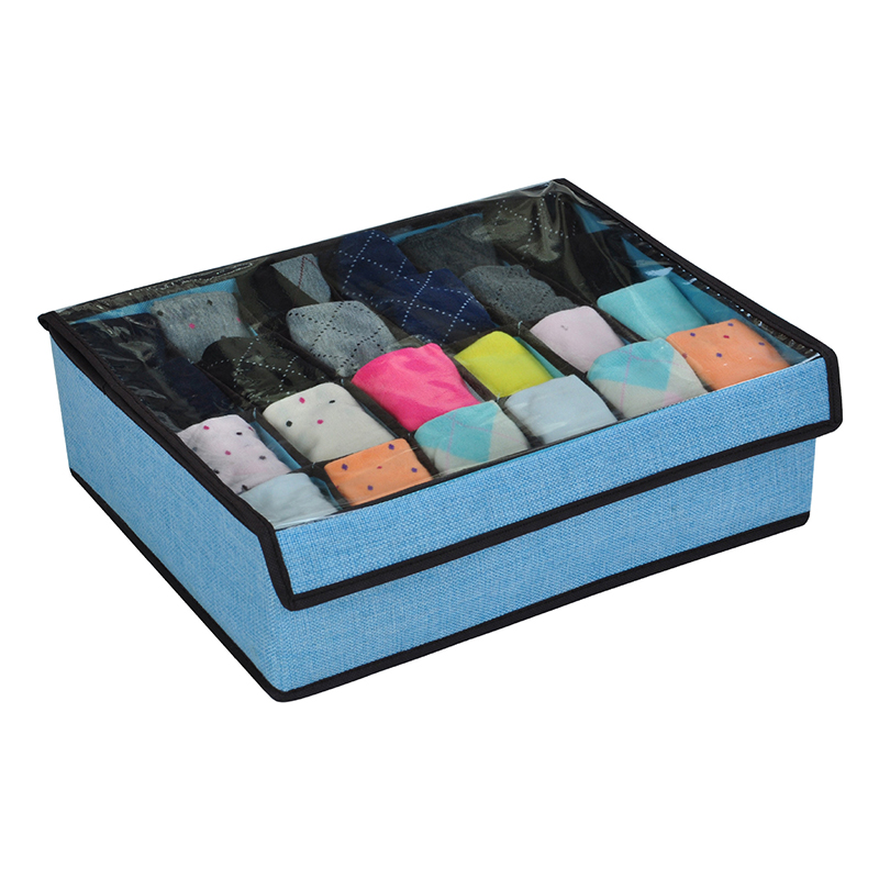 24 Grid Underwear Storage Box Cotton Linen Cloth Transparent Cover Storage Container Drawer Lattice Box Organizer
24 Grid Underwear Storage Box Cotton Linen Cloth Transparent Cover Storage Container Drawer Lattice Box Organizer