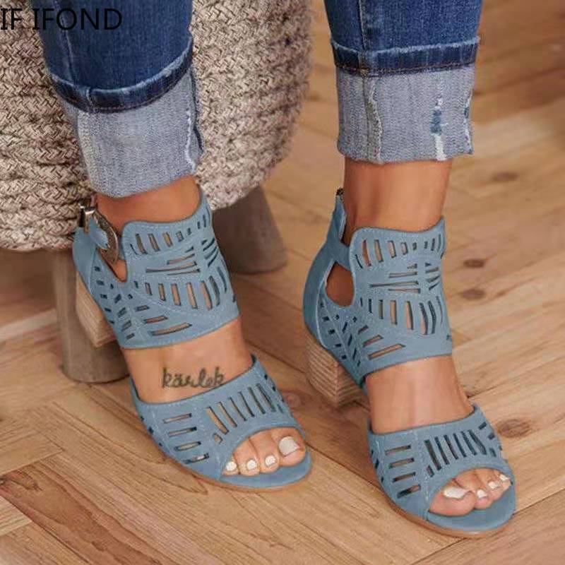 IF IFOND Vintage Hollow Out Ladies Shoes Open Toe Wedding Pumps Women Sandals High Heel Gladiator Fashion Woman Sandalias Mujer, Black
IF IFOND Vintage Hollow Out Ladies Shoes Open Toe Wedding Pumps Women Sandals High Heel Gladiator Fashion Woman Sandalias Mujer, Black
