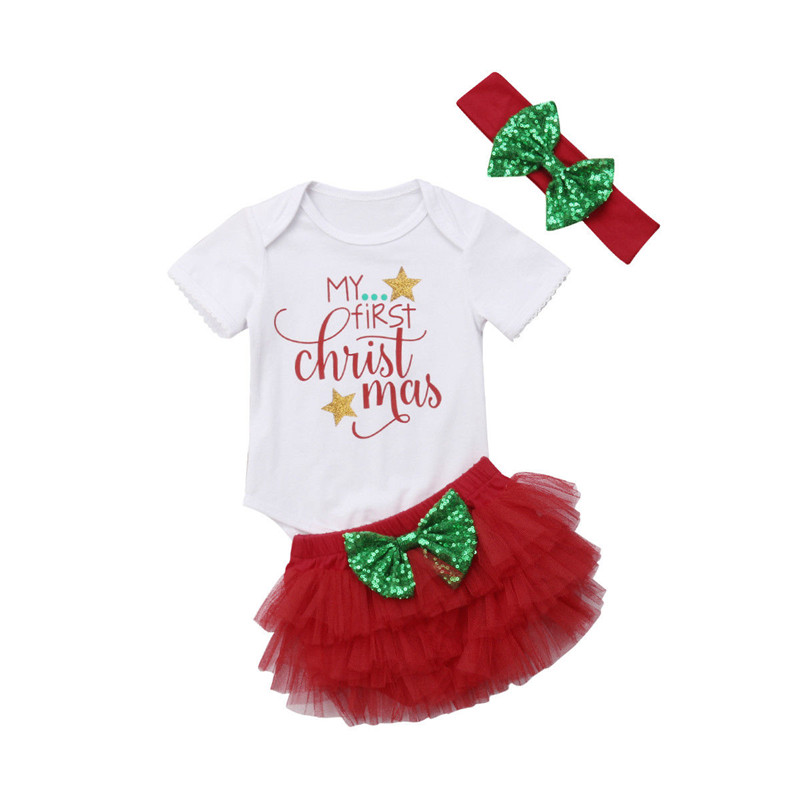 My 1st Christmas Newborn Baby Girls Clothes Romper Bodysuit Tutu Ruffle Short Headband Xmas Clothes, As pic
My 1st Christmas Newborn Baby Girls Clothes Romper Bodysuit Tutu Ruffle Short Headband Xmas Clothes, As pic