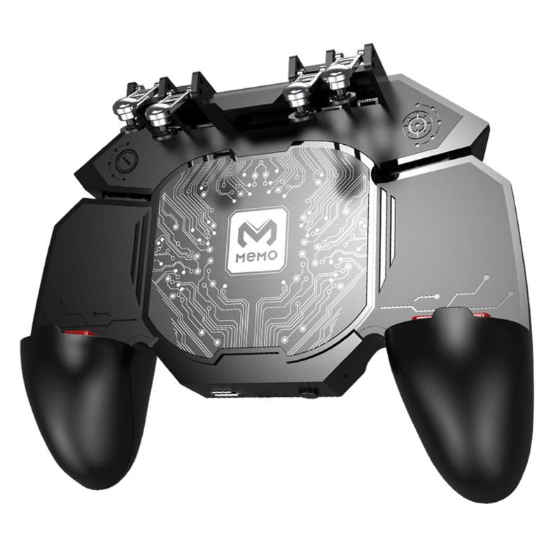 MEMO DL88 Six Finger PUBG Mobile Trigger Fire Button Joystick Gamepad With Cooling Fan Phone Cooler L1R1 Shooter Game Controller
MEMO DL88 Six Finger PUBG Mobile Trigger Fire Button Joystick Gamepad With Cooling Fan Phone Cooler L1R1 Shooter Game Controller