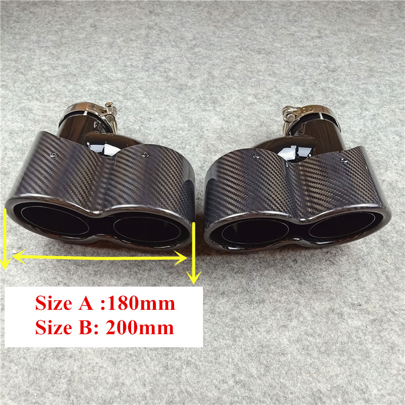 Top quality 1 Pair Glossy Carbon Fiber H Model Exhaust Tips Black Stainless Steel For Akrapovic Muffler Nozzles Exhaust Pipes 
Top quality 1 Pair Glossy Carbon Fiber H Model Exhaust Tips Black Stainless Steel For Akrapovic Muffler Nozzles Exhaust Pipes
