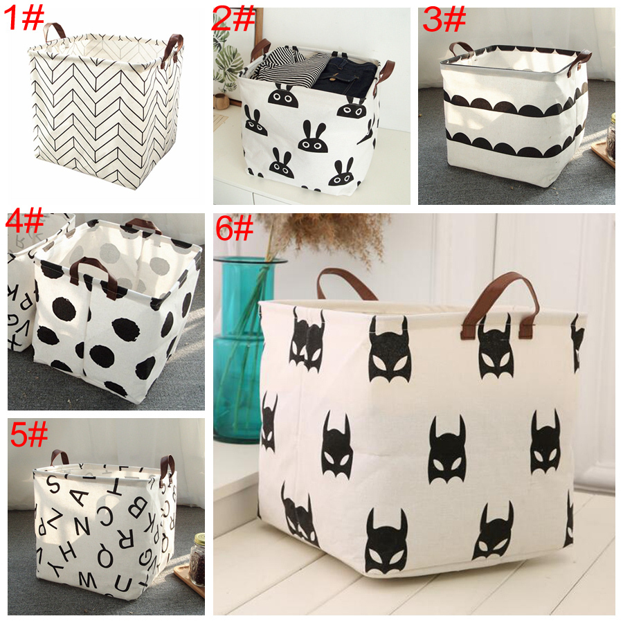 Clothing Storage Bucket 6 Styles Folding Laundry Basket Kids Toys Sundries Storage Barrel Foldable Laundry Organizer Holder Box