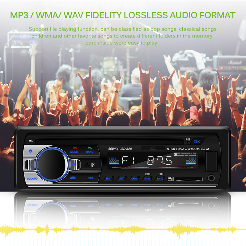 12V Car MP3 Multimedia Player Bluetooth Autoradio Car Stereo Radio FM Aux Input Receiver USB In-dash 1 din Automagnitol
12V Car MP3 Multimedia Player Bluetooth Autoradio Car Stereo Radio FM Aux Input Receiver USB In-dash 1 din Automagnitol