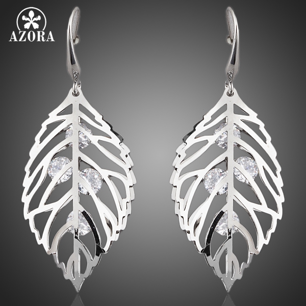 Dangle & Chandelier AZORA The Leaves White Gold Color Austrian Crystal Drop Earrings TE0040
Dangle & Chandelier AZORA The Leaves White Gold Color Austrian Crystal Drop Earrings TE0040