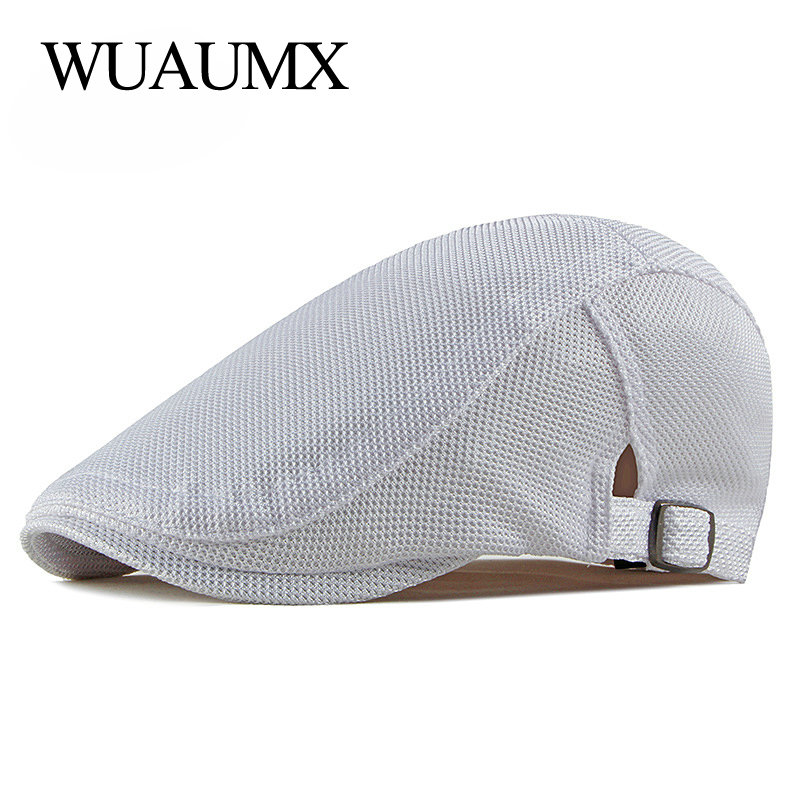 Wuaumx Summer Mesh Beret Hat For Men Women White Visor Hat Casual Solid Plain Peaked Ivy Flat Cap Net Breathable Newsboy Caps, Black
Wuaumx Summer Mesh Beret Hat For Men Women White Visor Hat Casual Solid Plain Peaked Ivy Flat Cap Net Breathable Newsboy Caps, Black
