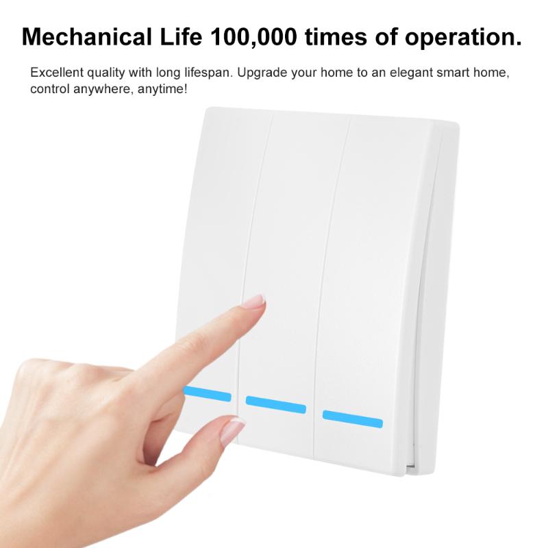 EWeLink Push Button Wall Light Switch Remote Controller 1/2/3Gang 86 Type 433MHz Wireless RF Remote Control Smart Home Living
EWeLink Push Button Wall Light Switch Remote Controller 1/2/3Gang 86 Type 433MHz Wireless RF Remote Control Smart Home Living