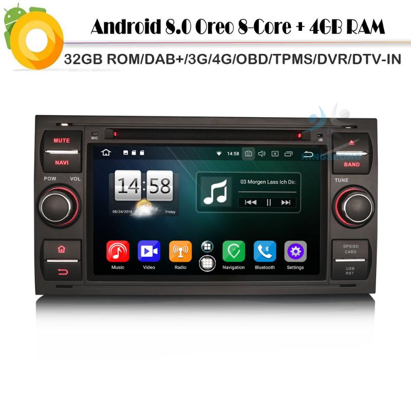 Octa Core DAB+ Android 8.0 Autoradio Sat Navi GPS DVR WiFi 4G DVD OBD BT Car Radio Player for FOCUS FIESTA KUGA Connect
Octa Core DAB+ Android 8.0 Autoradio Sat Navi GPS DVR WiFi 4G DVD OBD BT Car Radio Player for FOCUS FIESTA KUGA Connect