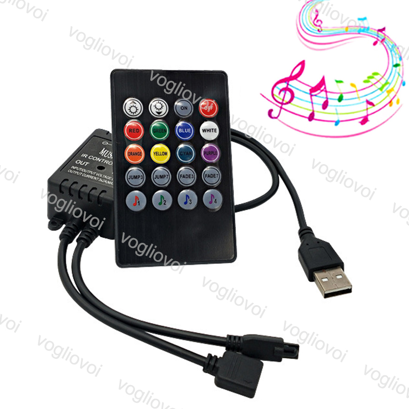 RGB Controllers Music Voice Sensor IR20Keys DC5V USB DC Connect 3CH Lighting Accessories For Home Party RGB 3528 5050 Strip Light DHL
RGB Controllers Music Voice Sensor IR20Keys DC5V USB DC Connect 3CH Lighting Accessories For Home Party RGB 3528 5050 Strip Light DHL