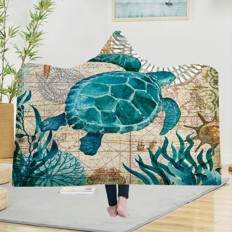 Hooded Blanket Cloak Magic Hat Blanket Thick Double-layer Plush 3D Digital Printing Underwater Animal Series
Hooded Blanket Cloak Magic Hat Blanket Thick Double-layer Plush 3D Digital Printing Underwater Animal Series