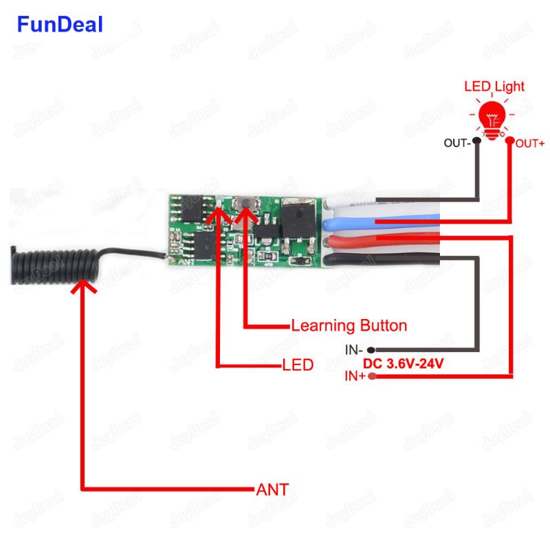 433MHz Universal Wireless Remote Control Switch Receiver Micro Mini DC 5V 9V 12V 1CH RF Power Saving Smart Home LED Light Switch
433MHz Universal Wireless Remote Control Switch Receiver Micro Mini DC 5V 9V 12V 1CH RF Power Saving Smart Home LED Light Switch