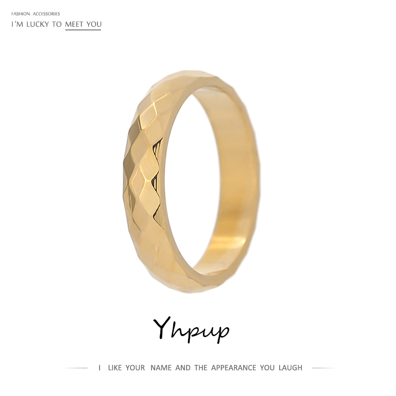 Yhpup Simple Metal Stainless Steel Ring for Women Fashion Gold Bagues Pour Femme Jewelry Wedding Party Gift Accessories 2020
Yhpup Simple Metal Stainless Steel Ring for Women Fashion Gold Bagues Pour Femme Jewelry Wedding Party Gift Accessories 2020