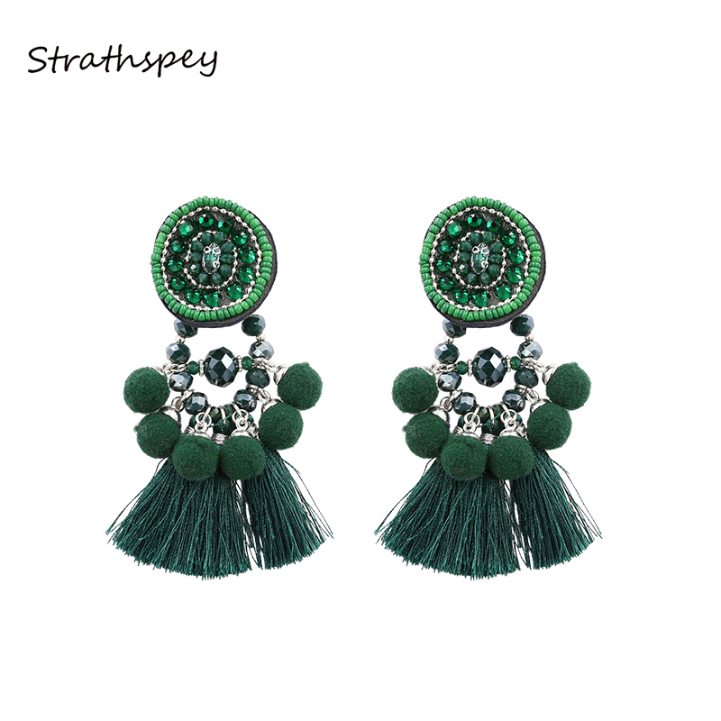 STRATHSPEY green Tassel Earrings For Women Vintage pompom earring Statement long fringe beaded earrings Jewelry 2020
STRATHSPEY green Tassel Earrings For Women Vintage pompom earring Statement long fringe beaded earrings Jewelry 2020