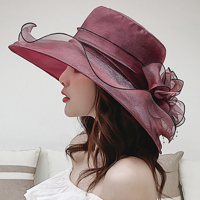 Women Elegant Lace Wide Brim Sun Hat Retro Temperament Flowers Vintage Big Eaves Caps Casual Beach Sunshade Hats, Purple
Women Elegant Lace Wide Brim Sun Hat Retro Temperament Flowers Vintage Big Eaves Caps Casual Beach Sunshade Hats, Purple