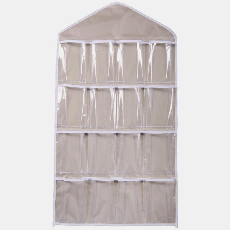 16 Pockets 78*42cm Household Clear Hanging Bag Socks Bra Underwear Rack Hanger Storage Organizer Wardrobe New #0, Beige
16 Pockets 78*42cm Household Clear Hanging Bag Socks Bra Underwear Rack Hanger Storage Organizer Wardrobe New #0, Beige