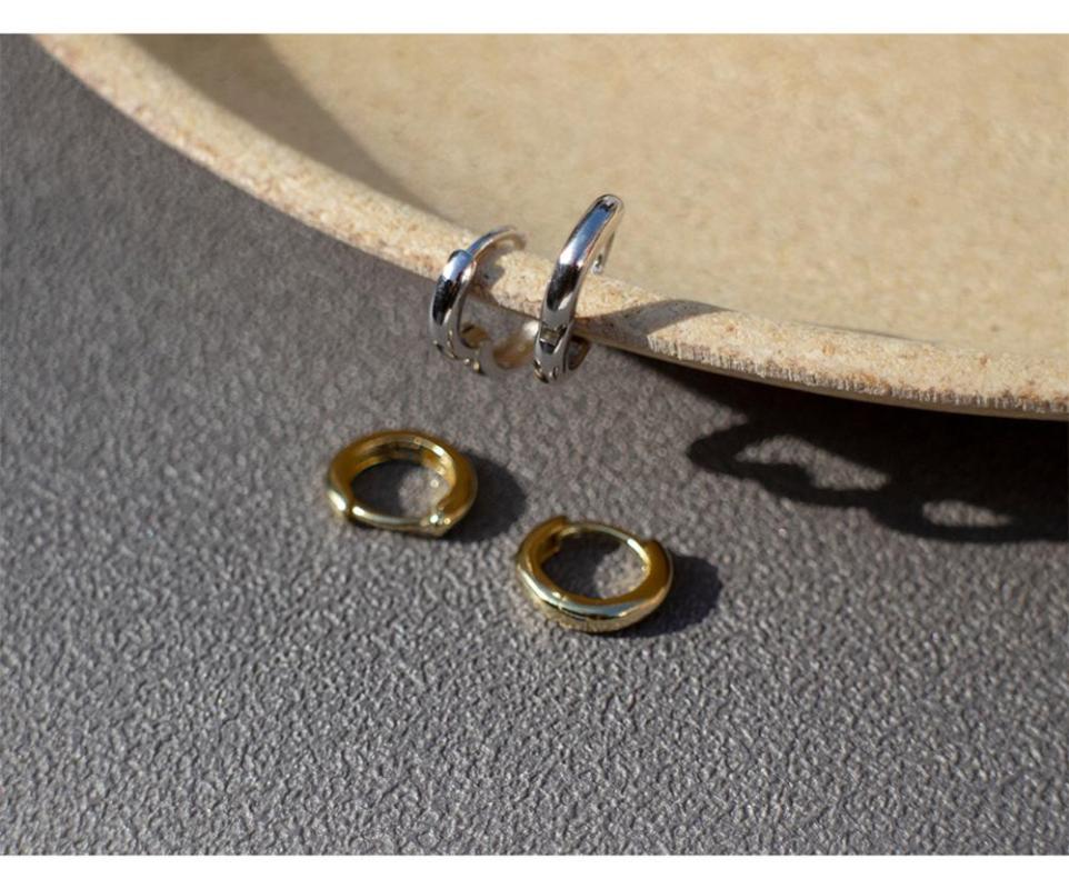 Hoop & Huggie 925 Sterling Silver Earring Stylish Glossy Neutral Round Ear Ring Bone Buckle Simple Wild Boy Girl Jewelry
Hoop & Huggie 925 Sterling Silver Earring Stylish Glossy Neutral Round Ear Ring Bone Buckle Simple Wild Boy Girl Jewelry
