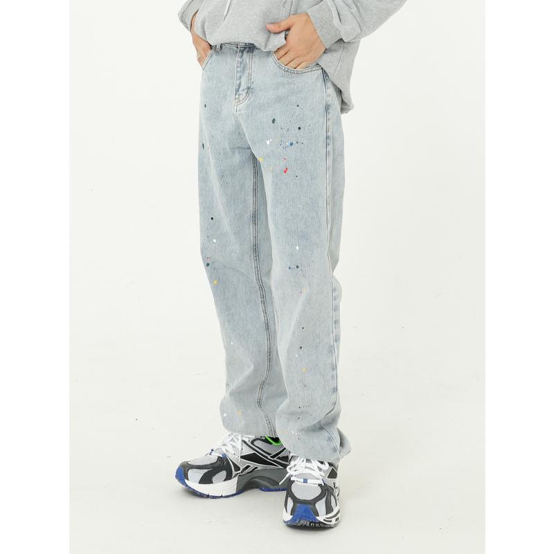 New Male Color Paint Streetwear Vintage Fashion Hip Hop Denim Trousers Jean Pant Men Casual Straight Jeans, 974
New Male Color Paint Streetwear Vintage Fashion Hip Hop Denim Trousers Jean Pant Men Casual Straight Jeans, 974