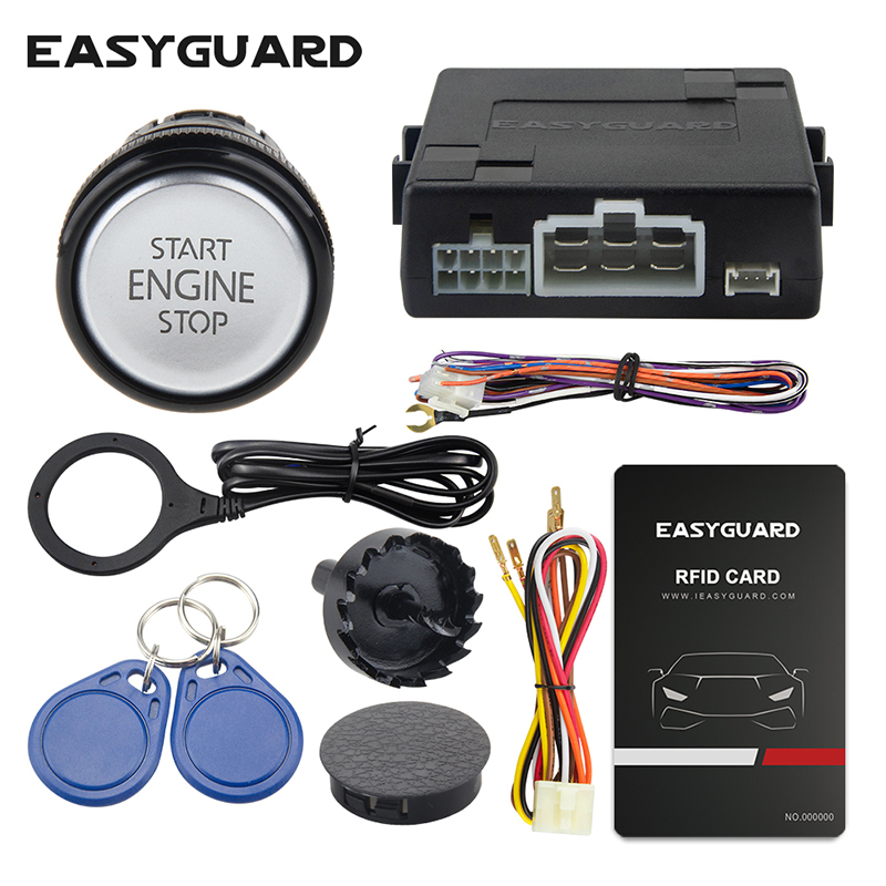 Easyguard RFID car alarm system with smart push start button and valet mode keyless go system dc12v
Easyguard RFID car alarm system with smart push start button and valet mode keyless go system dc12v