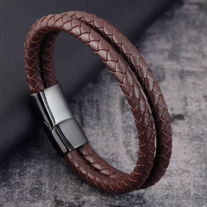 Style Multicolor Stainless Steel Button Simple Design Men's Leather Bracelet DIY & Custom Logo Birthday Valentine's Day Gift
Style Multicolor Stainless Steel Button Simple Design Men's Leather Bracelet DIY & Custom Logo Birthday Valentine's Day Gift