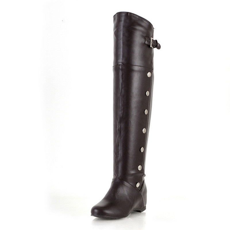 Casual Wedges Women Over The Knee Boots Winter Shoes Woman PU Leather Thigh High Boots Women Knee High Botas Mujer 43-45 XKD2125, Black
Casual Wedges Women Over The Knee Boots Winter Shoes Woman PU Leather Thigh High Boots Women Knee High Botas Mujer 43-45 XKD2125, Black