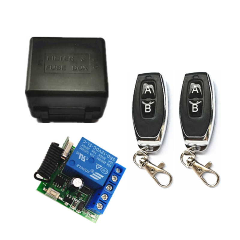 433Mhz Universal Wireless Remote Control Switch DC 12V 1CH relay Receiver Module and 2pcs RF Transmitter 433 Mhz Remote Controls
433Mhz Universal Wireless Remote Control Switch DC 12V 1CH relay Receiver Module and 2pcs RF Transmitter 433 Mhz Remote Controls