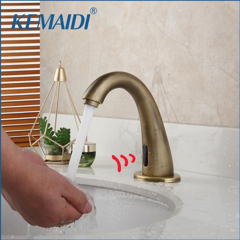 KEMAIDI Antique Brass Automatic Sensor Faucet Bathroom Basin Sink Faucet Hot & Cold Water Mixer Tap Touch Sense
KEMAIDI Antique Brass Automatic Sensor Faucet Bathroom Basin Sink Faucet Hot & Cold Water Mixer Tap Touch Sense