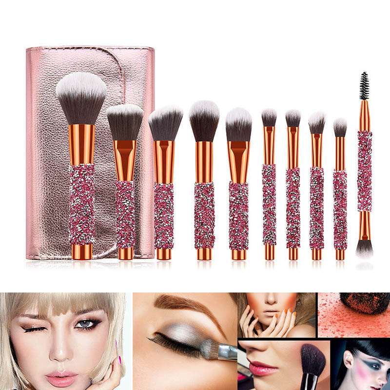 1set Cosmetic Brushes Nylon Brush Hair Plastic Glittering Handle Makeup Tools with Storage Bag HJL2020
1set Cosmetic Brushes Nylon Brush Hair Plastic Glittering Handle Makeup Tools with Storage Bag HJL2020