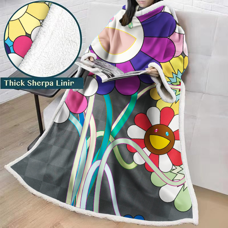 flower Big Super Soft Throw Blanket Long Shaggy Throw with Sleeves TV Blanket Wrap Robe Cover for Lounge Chair Couch BS37
flower Big Super Soft Throw Blanket Long Shaggy Throw with Sleeves TV Blanket Wrap Robe Cover for Lounge Chair Couch BS37
