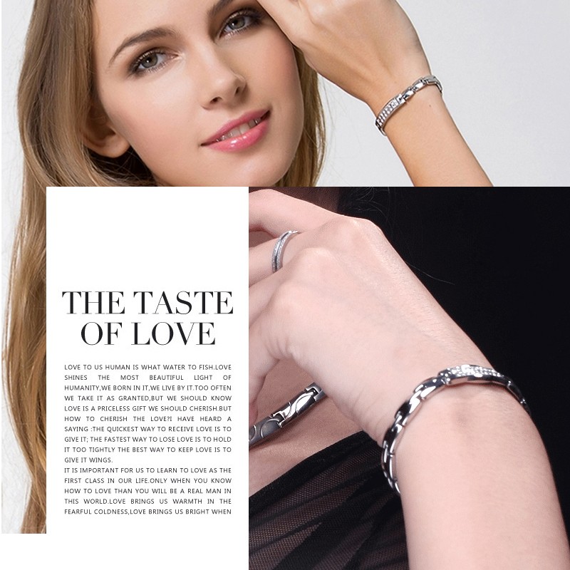 Han edition fashion stainless steel women's bracelet anti-radiation germanium magnet stainless steel energy bracelet
Han edition fashion stainless steel women's bracelet anti-radiation germanium magnet stainless steel energy bracelet