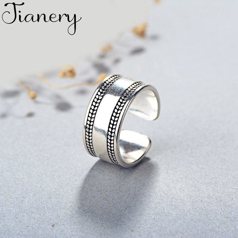 Vintage Ring Simple Width Thai Silver Color Adjustable Rings For Women
Vintage Ring Simple Width Thai Silver Color Adjustable Rings For Women