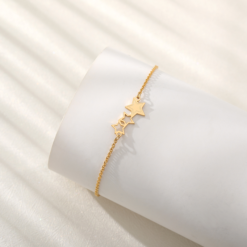 Simple star Bracelets For Women Fashion Jewelry Rose Gold Accessories Stainless Steel Chain Bracelet Gift Bijoux Femme
Simple star Bracelets For Women Fashion Jewelry Rose Gold Accessories Stainless Steel Chain Bracelet Gift Bijoux Femme