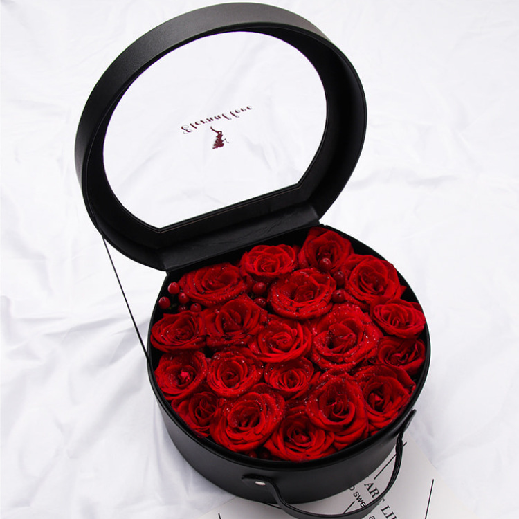1pcs wedding Gift Box Waterproof Portable Leather Round PVC Window Box Souvenir Fresh Flower Packaging Flower
1pcs wedding Gift Box Waterproof Portable Leather Round PVC Window Box Souvenir Fresh Flower Packaging Flower