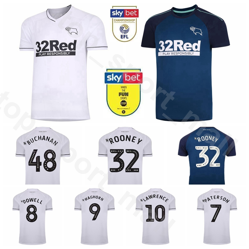 2020 2021 Derby County Soccer Jersey 9 WAGHORN 7 MARTIN 10 LAWRENCE 38 KNIGHT 20 BOGLE 32 ROONEY 17 SIBLEY Football Shirt Kits, White
2020 2021 Derby County Soccer Jersey 9 WAGHORN 7 MARTIN 10 LAWRENCE 38 KNIGHT 20 BOGLE 32 ROONEY 17 SIBLEY Football Shirt Kits, White