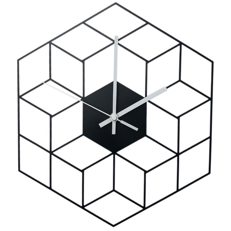 35 X 40cm Creative Iron Cube Wall Clock Battery Operated Silent Wall Clocks New Arrival Hanging Clock Home Decoration - Black
35 X 40cm Creative Iron Cube Wall Clock Battery Operated Silent Wall Clocks New Arrival Hanging Clock Home Decoration - Black