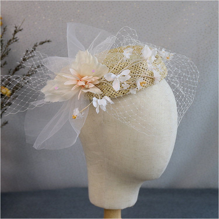 New retro handmade straw veil Fascinator Hat Cocktail Cap Flower Hair Clip Headwear Wedding hat, As pic
New retro handmade straw veil Fascinator Hat Cocktail Cap Flower Hair Clip Headwear Wedding hat, As pic