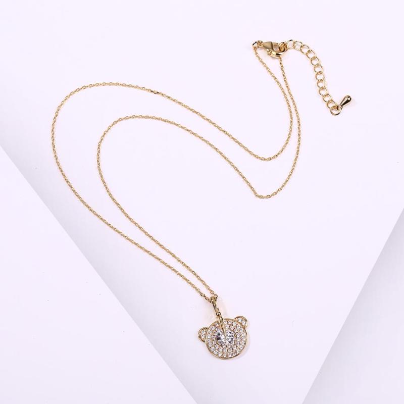 Women's Fashion Necklace Exquisite Cute Bear Design Zircon Pendant Necklace Trendy Women Jewelry Party Anniversary Birthday Gift
Women's Fashion Necklace Exquisite Cute Bear Design Zircon Pendant Necklace Trendy Women Jewelry Party Anniversary Birthday Gift