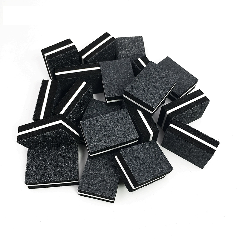 200pcs/lot Nail Buffer Double-sided Small Mini Nail Buffer Block Black Disposable Professional Manicure Pedicure