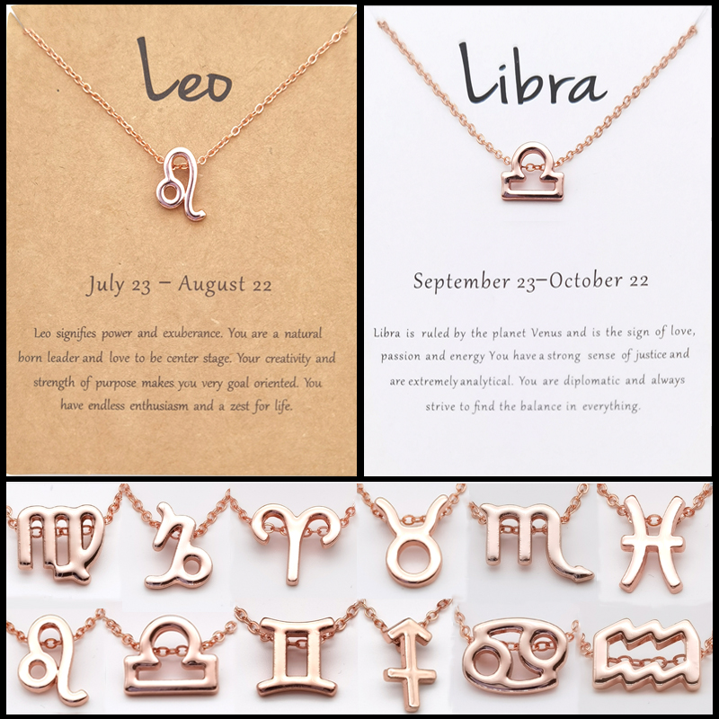 Ailodo Sodiac Necklace For Women Men Rose Gold Color 12 Constellations Pendant Necklace With Card Fashion Jewelry Gifts 20JUL09
Ailodo Sodiac Necklace For Women Men Rose Gold Color 12 Constellations Pendant Necklace With Card Fashion Jewelry Gifts 20JUL09