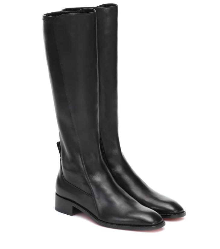 Winter Fashion Women Red Bottom Boots Tagastretch leather Knee-high Boots Black Genuine Leather Tall Boots Flats Comfort Party Dress EU35-43, As picture show
Winter Fashion Women Red Bottom Boots Tagastretch leather Knee-high Boots Black Genuine Leather Tall Boots Flats Comfort Party Dress EU35-43, As picture show