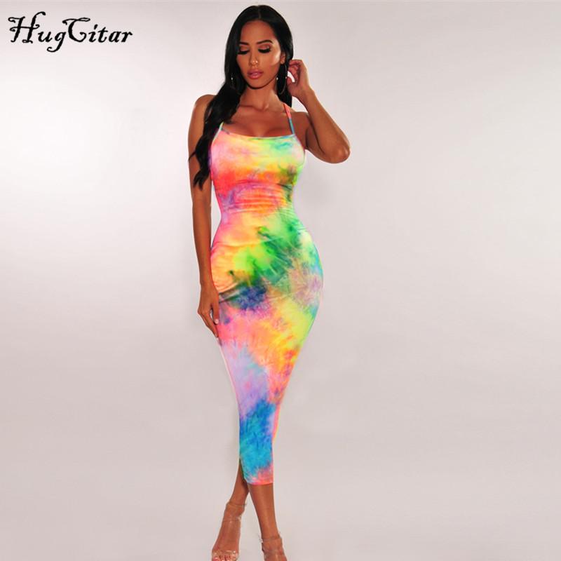 Hugcitar tie dye slip backless sexy 2019 summer autumn women fashion high waist slim party elegant bodycon midi dress, Multi
Hugcitar tie dye slip backless sexy 2019 summer autumn women fashion high waist slim party elegant bodycon midi dress, Multi
