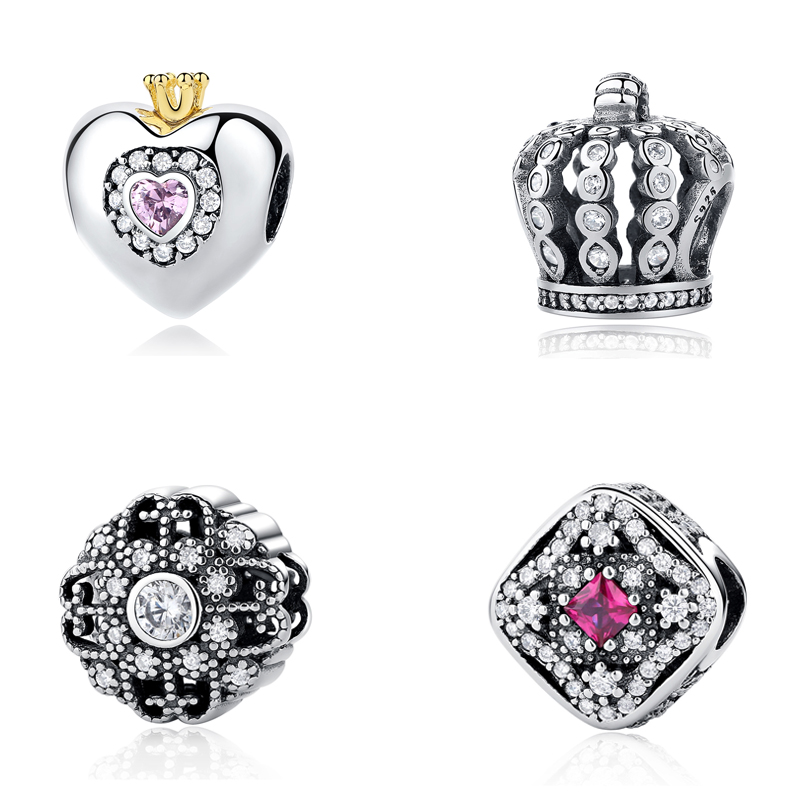Original 100% 925 Sterling Silver Charm Bead Fairytale Crown Castle Princess Heart Charms Fit Bracelet Women Diy Jewelry
Original 100% 925 Sterling Silver Charm Bead Fairytale Crown Castle Princess Heart Charms Fit Bracelet Women Diy Jewelry