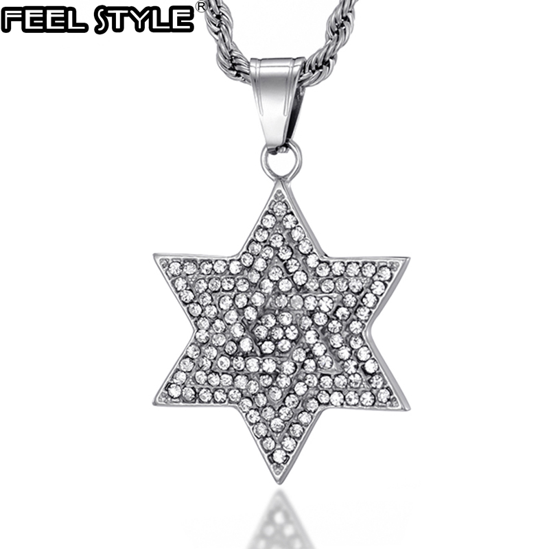 HIP Hop Iced out Bling Stainless Steel Full Rhinestone Bright Star of David Necklaces & Pendants For Men Jewelry
HIP Hop Iced out Bling Stainless Steel Full Rhinestone Bright Star of David Necklaces & Pendants For Men Jewelry