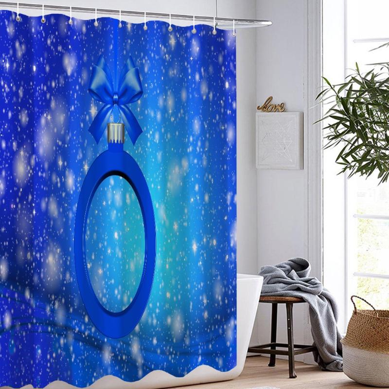 Shower Curtains Festival Holiday Party Merry Christmas Bathroom Curtain Washable Polyester Fabric Bath Home Textile