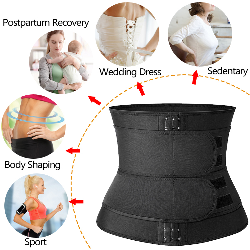 Women Waist Trainer Neoprene Body Shaper Belt Slimming Sheath Belly Reducing Shaper Tummy Sweat Shapewear Workout Shaper Corset T200915