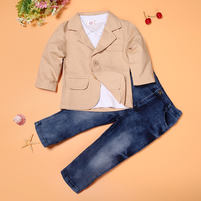 Spring Fashion Infant Baby Boys Clothing Gentlemen Kids Outfits Toddler Cotton Suits Casual Shirts Coats Denim Pants Sets
Spring Fashion Infant Baby Boys Clothing Gentlemen Kids Outfits Toddler Cotton Suits Casual Shirts Coats Denim Pants Sets