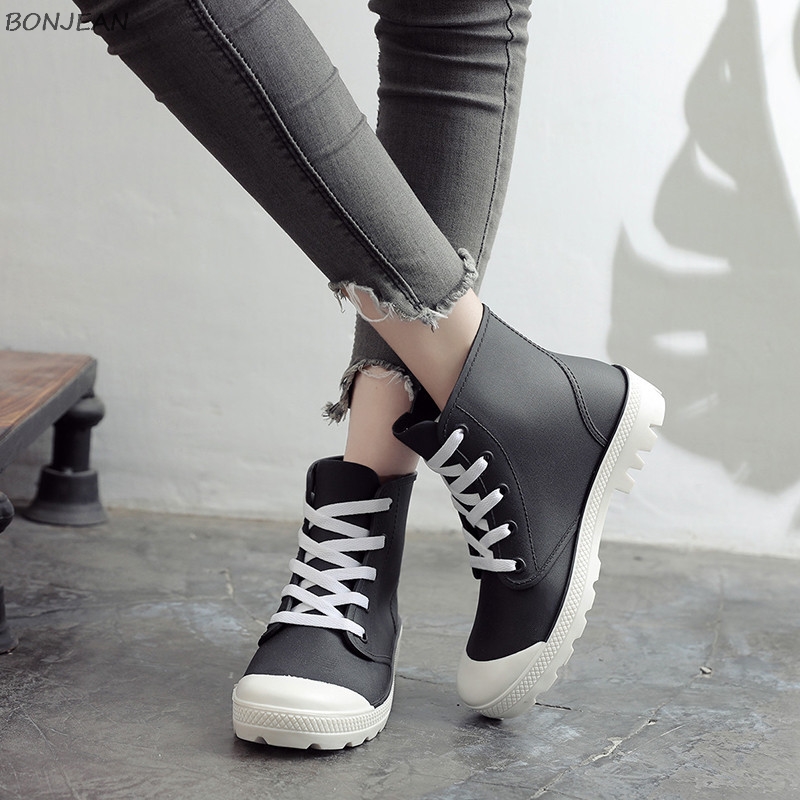New Woman Rain Boots Ankle Boot For Woman Waterproof Solid Color Shoes Spring Autumn Rain Boots Non-Slip Female Casual Shoe, Black
New Woman Rain Boots Ankle Boot For Woman Waterproof Solid Color Shoes Spring Autumn Rain Boots Non-Slip Female Casual Shoe, Black