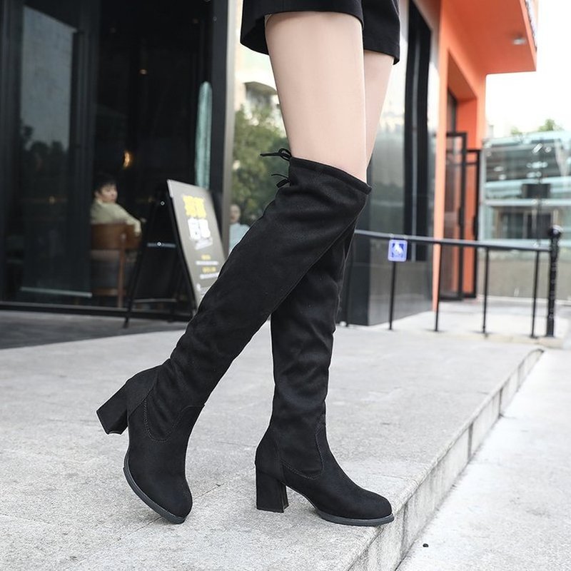 2020 Warm Fur Winter Boots Women Slim Stretch Platform Knee High Boots Ladies Long Winter Shoes Over the Knee, Black
2020 Warm Fur Winter Boots Women Slim Stretch Platform Knee High Boots Ladies Long Winter Shoes Over the Knee, Black