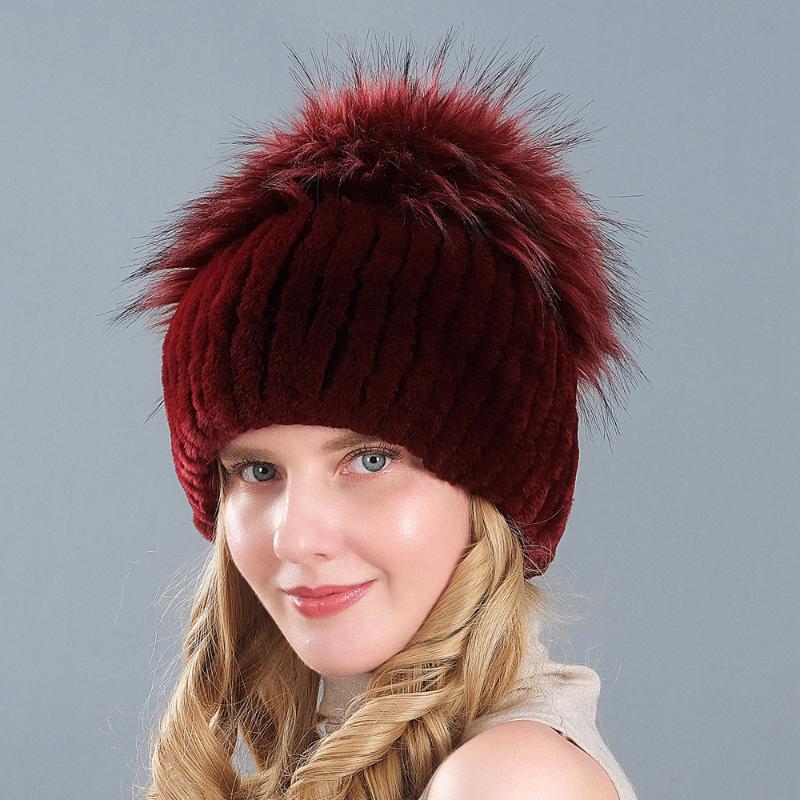 New Style Women Real Genuine Raccon Fur Beanies Hat Girls Natural Real Rex Fur Skullies Cap Knit Winter Hats, Color11
New Style Women Real Genuine Raccon Fur Beanies Hat Girls Natural Real Rex Fur Skullies Cap Knit Winter Hats, Color11