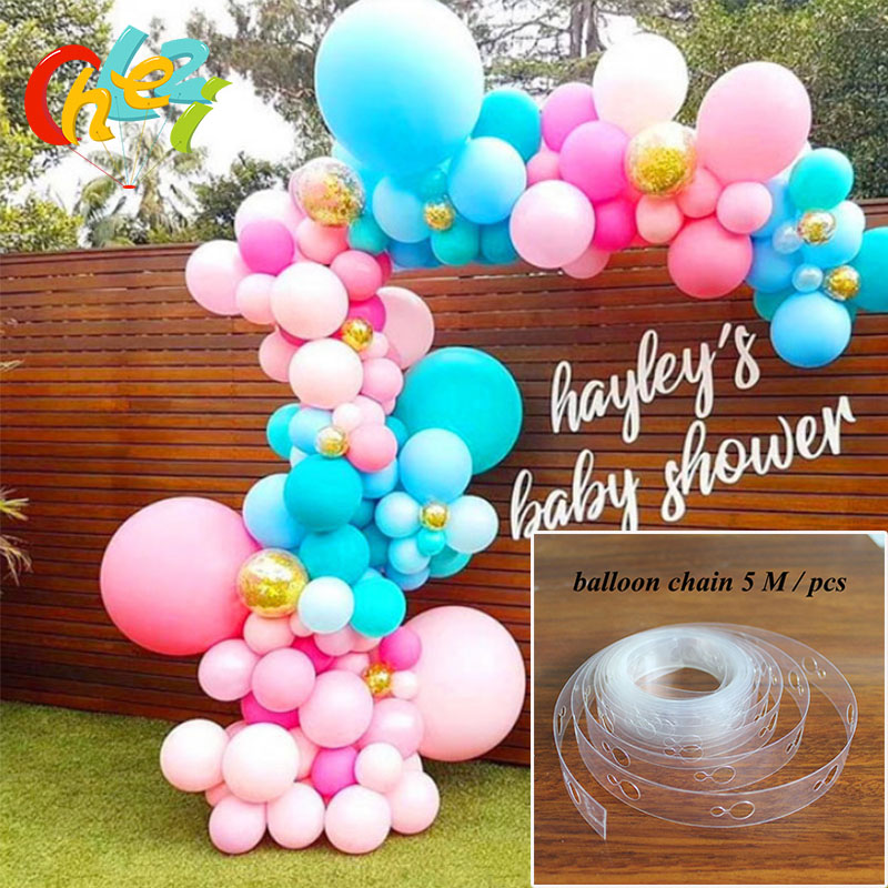 1PC 5m 160 Holes Transparent rubber chain helium balloon decor Wedding PVC arch decoration balloon chain Party Festival supplies
1PC 5m 160 Holes Transparent rubber chain helium balloon decor Wedding PVC arch decoration balloon chain Party Festival supplies