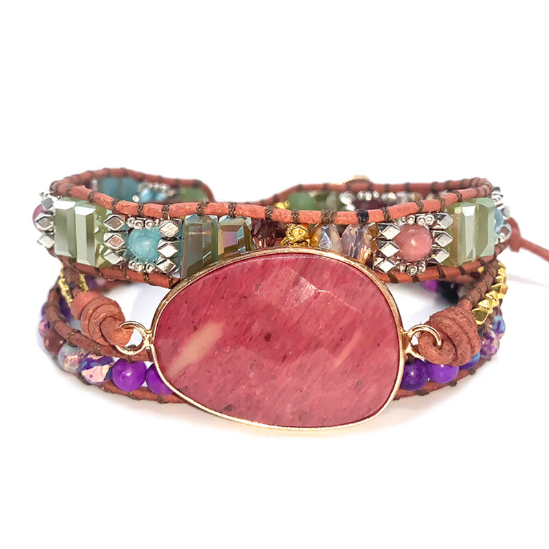 Bohemia Creative Women Bracelet with Natural Stone Handmade Beaded Leather Wrap Bracelet for Party Jewelry Wholesale Hot Selling
Bohemia Creative Women Bracelet with Natural Stone Handmade Beaded Leather Wrap Bracelet for Party Jewelry Wholesale Hot Selling